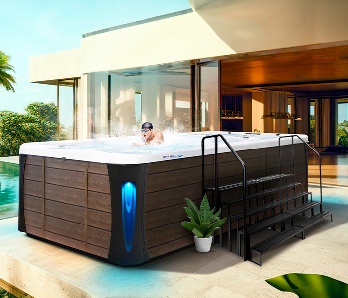 Calspas hot tub being used in a family setting - Lacrosse